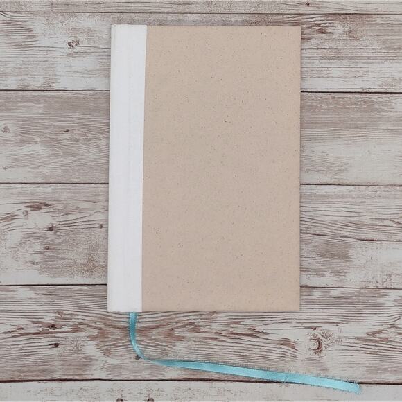 Beige Vintage Book Journal, Blank Book Journal, Recycled Journal - Picture 1 of 6